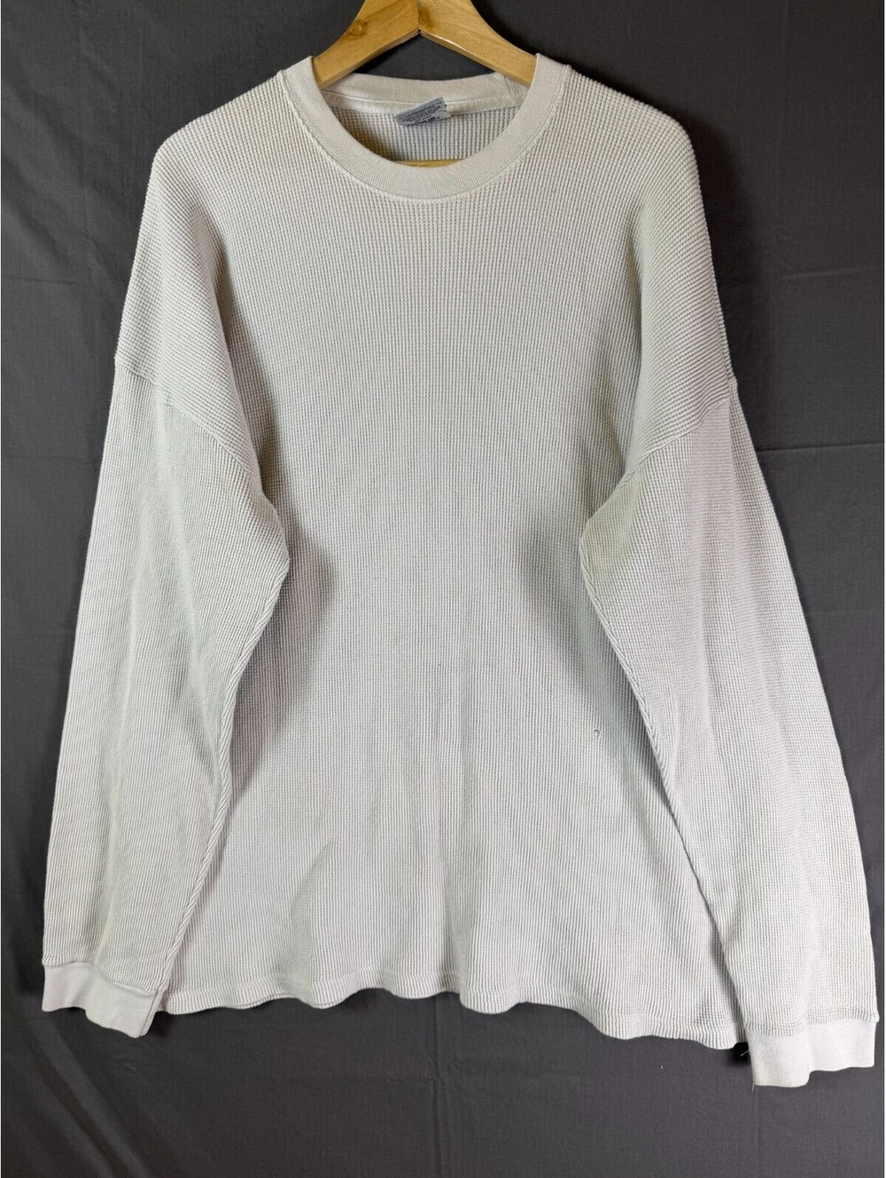 Pro Club Heavyweight Thermal Waffle Knit Long Sleeve Shirt White 4XL